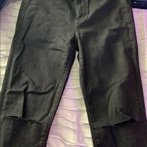 Black ripped jeans